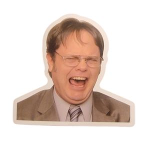 NEW! The Office Dwight Schrute Crying Meme Vinyl Laptop Sticker NEW